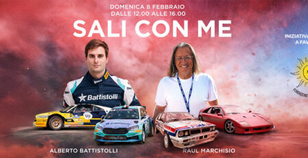 Sali con me battistolli marchiosio ferrari f40 racing meeting 7 8 febbraio 2026 fondazione matilde lorenzi beneficenza