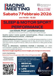 Sleep Coach Sleep Manager Loris Bonamassa Racing Meeting Fiera di Vicenza 7 febbraio 2026