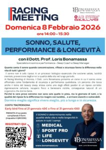 Sleep Coach Sleep Manager Loris Bonamassa Racing Meeting Fiera di Vicenza 8 febbraio 2026